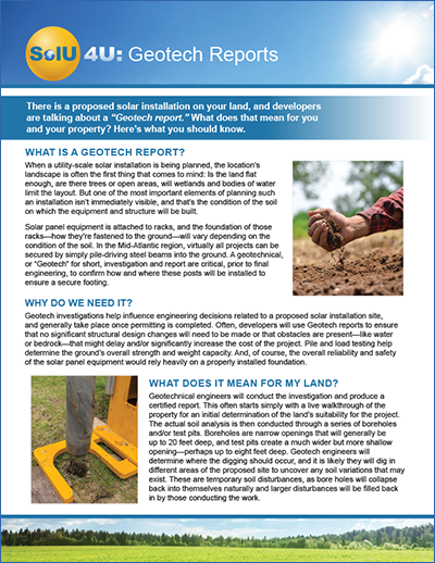 Screenshot of geotech info sheet.